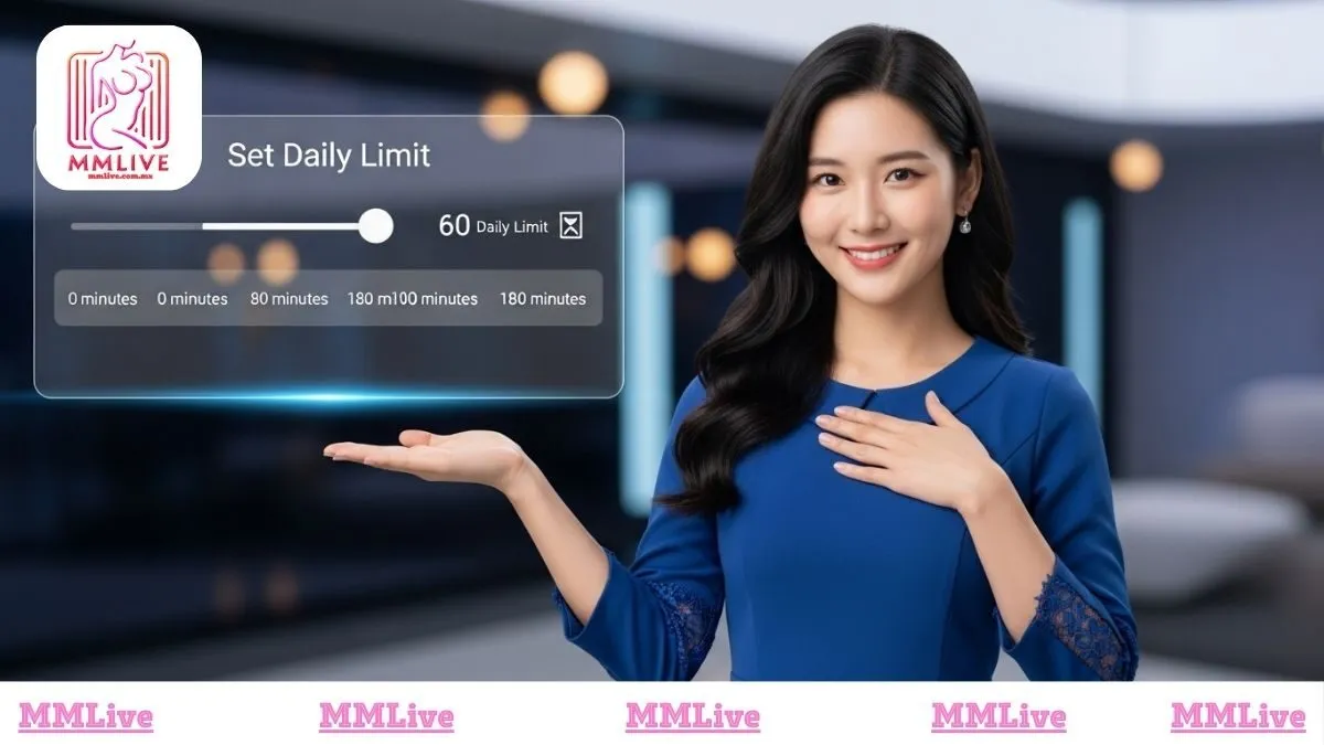 Chơi có trách nhiệm MMLive bắt đầu từ chính bạn. Các Idol của chúng tôi luôn khuyến khích bạn sử dụng tính năng "Đặt Giới Hạn" để đảm bảo cuộc vui luôn an toàn và trong tầm kiểm soát.